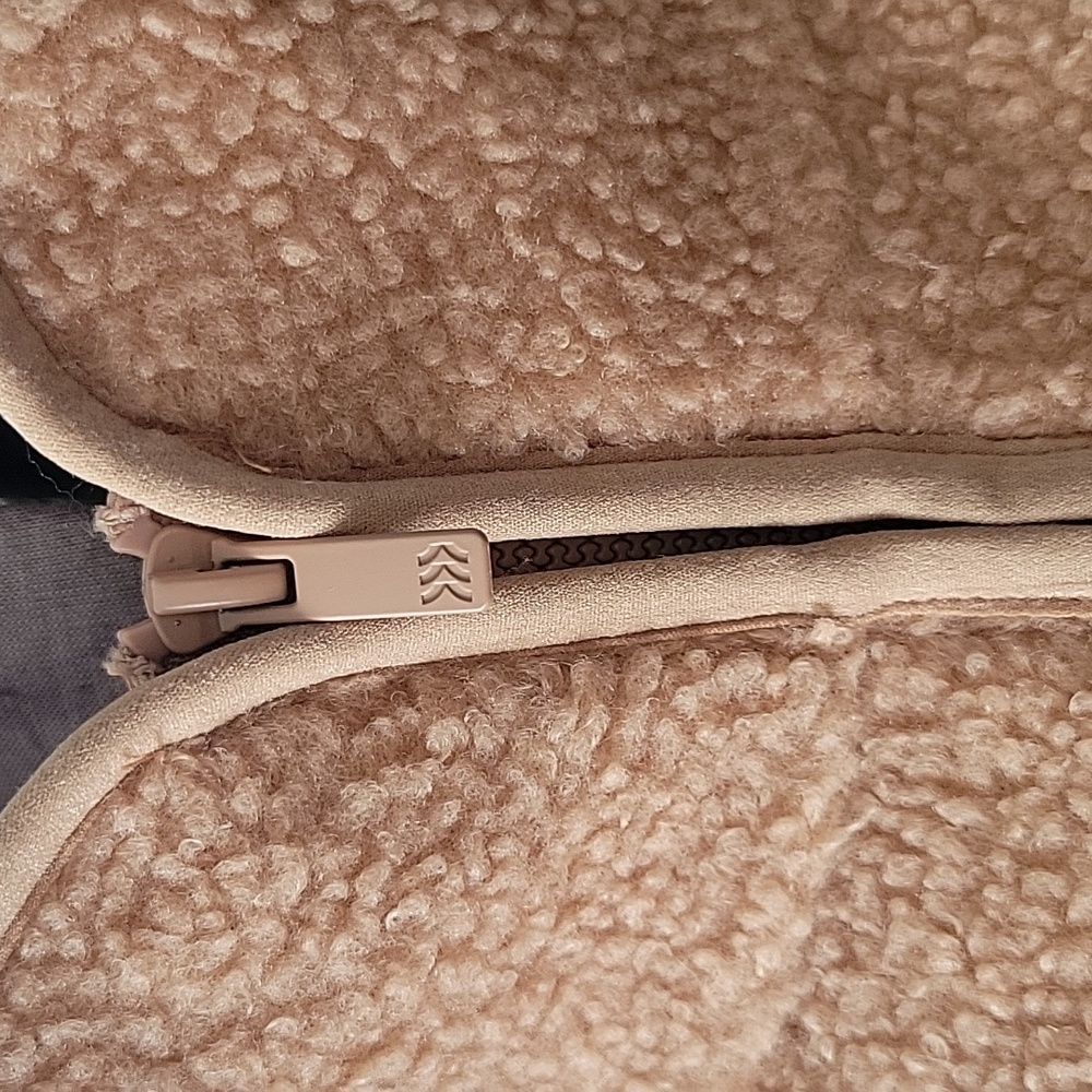 All In Motion Sherpa Teddy Jacket Large Tan - Picture 2 of 9